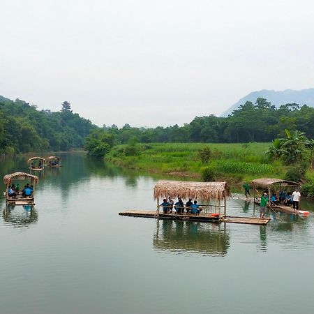 Thai House Pu Luong - Century Old Stilt House With Terrace Views Huong Ba Thuoc Exterior foto