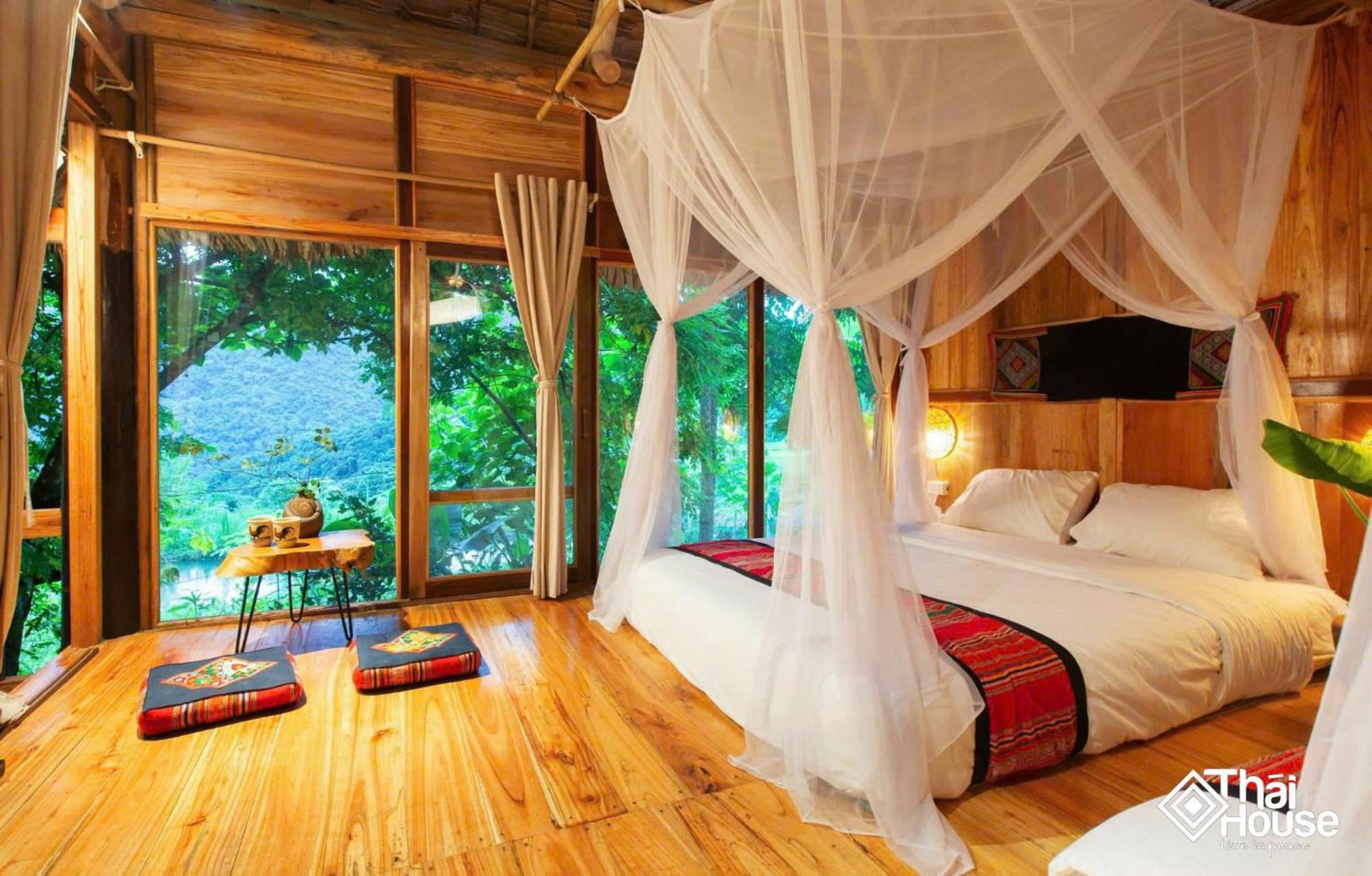 Thai House Pu Luong - Century Old Stilt House With Terrace Views Huong Ba Thuoc Exterior foto